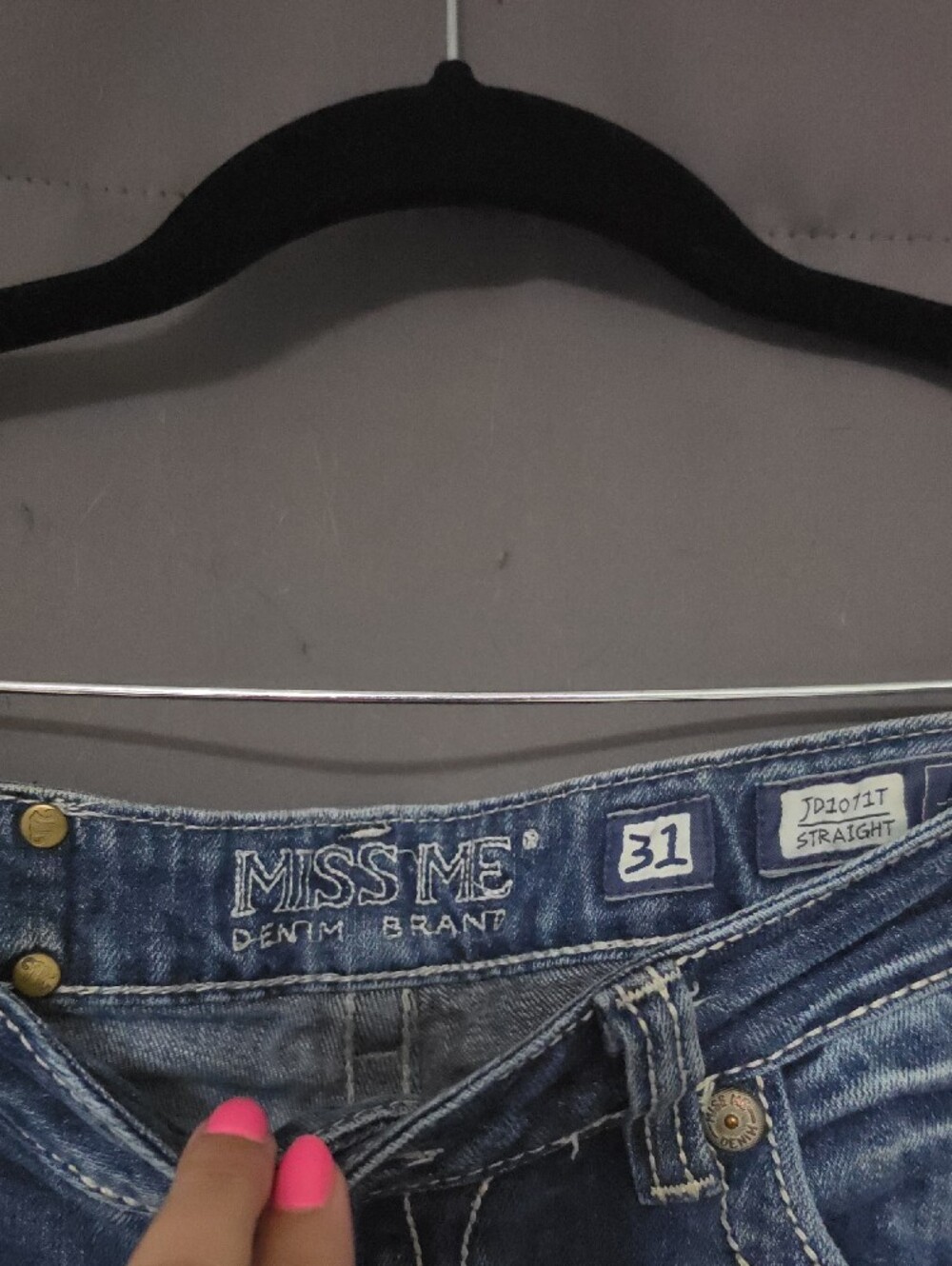 Miss Me Blue Straight Leg Jeans - Picture 2 of 4